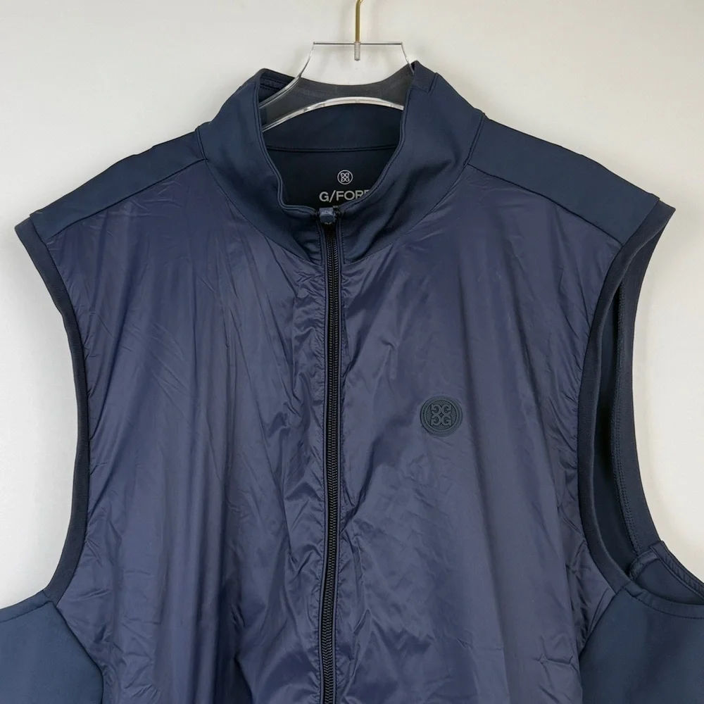 G/Fore Interlock Performer Full Vest Size XL Stretch Tech Golf Twighlight Blue